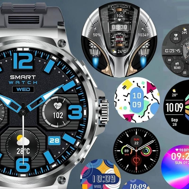 Smartwatch Herren Damen Telefonfunktion Sportuhr 30 Tage Akku für Android IOS