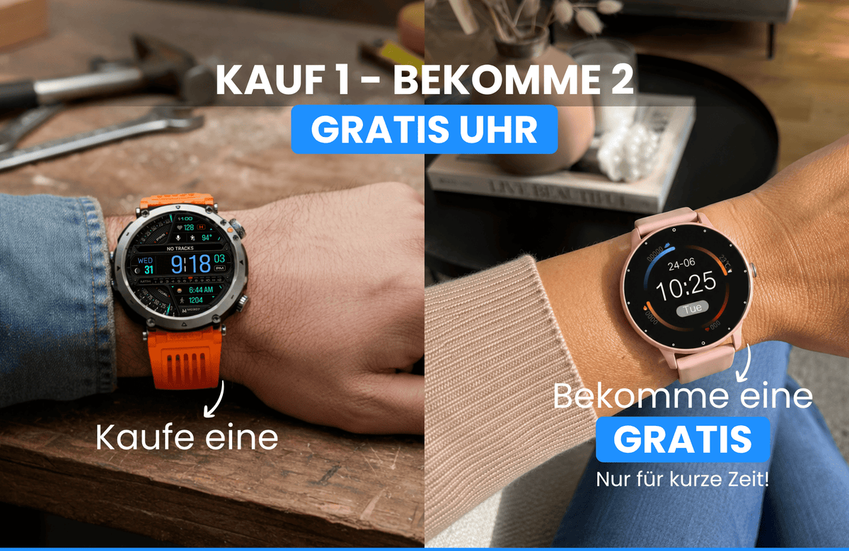 Kauf 1 Smartwatch – erhalte die 2. GRATIS! 🎁