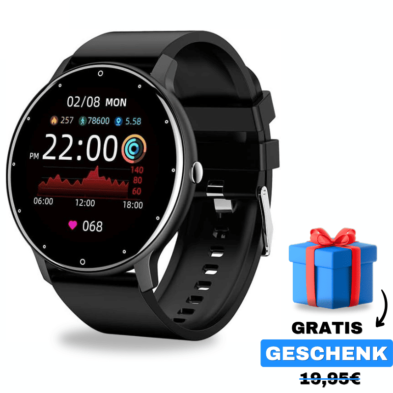 ONDORA – Fit Smartwatch für deinen Alltag
Bis zu 10 Tage Akkulaufzeit, Anrufe direkt über die Uhr, WhatsApp-Benachrichtigungen und smarte Gesundheitsfunktionen wie Schlafanalyse, Schrittzähler und Kalorienübersicht – alles, was du brauchst, an deinem Handgelenk.
Robust, alltagstauglich und geschützt vor Stößen, Staub und Wasser.