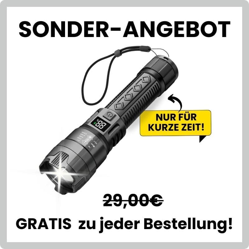 Gratis-Watchbutton LED - Taschenlampe zu jeder D-Shock Digital Uhr Bestellung bei Watchbutton – perfekt für Abenteuer und Alltag.