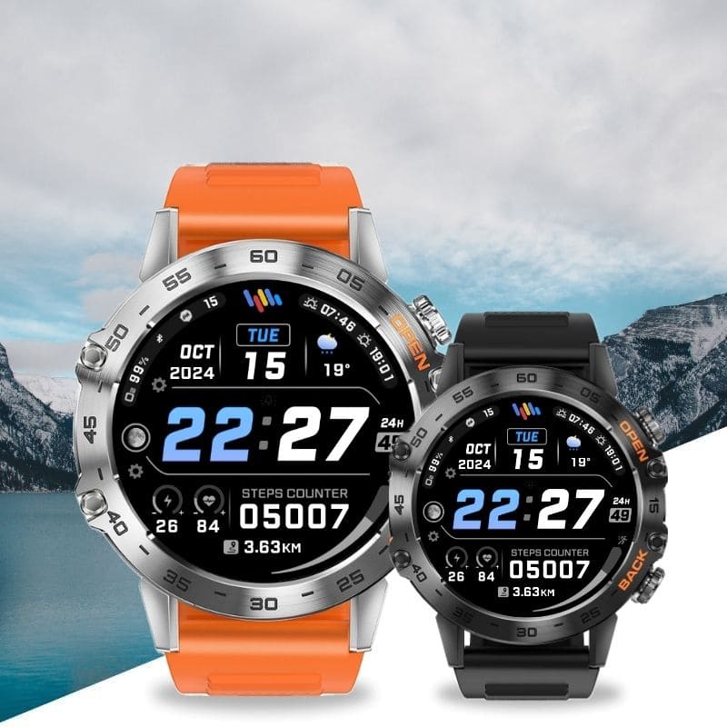 HYPER SMARTWATCH PRO® – alltagstaugliche Smartwatch mit Watchbutton, 14 Tagen Akkulaufzeit, Gesundheitsfunktionen, WhatsApp & Anrufen, robust & wasserfest, inkl. gratis Metall-Armband