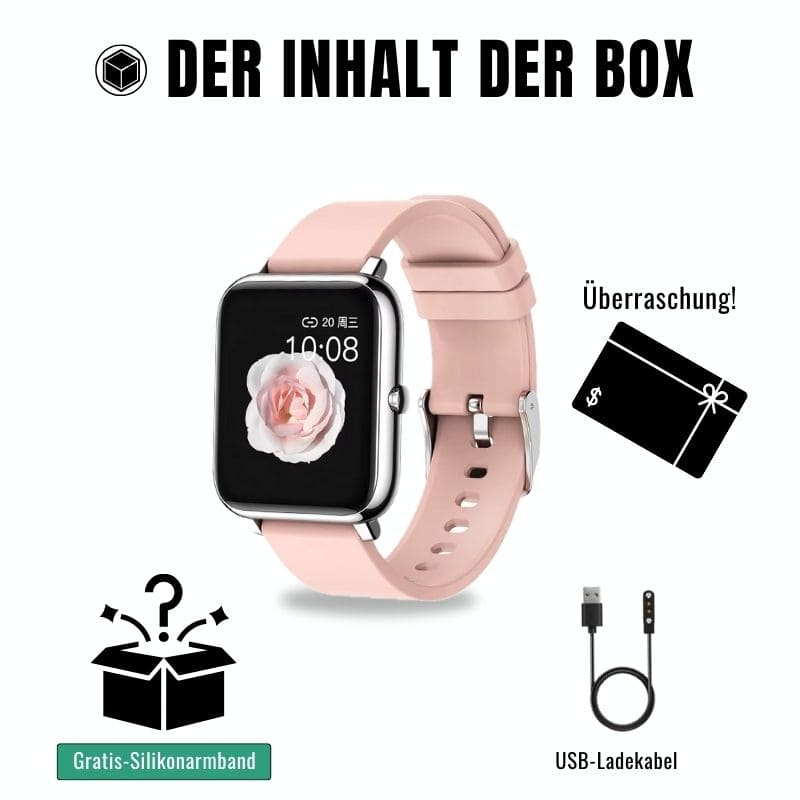Die Hyper Smartwatch – dein smarter Fitness-Begleiter für den Alltag.
Mit Schrittzähler, Kalorien- und Herzfrequenz-Tracking, langer Akkulaufzeit und über 100 Sportmodi bleibst du aktiv und organisiert – jeden Tag!