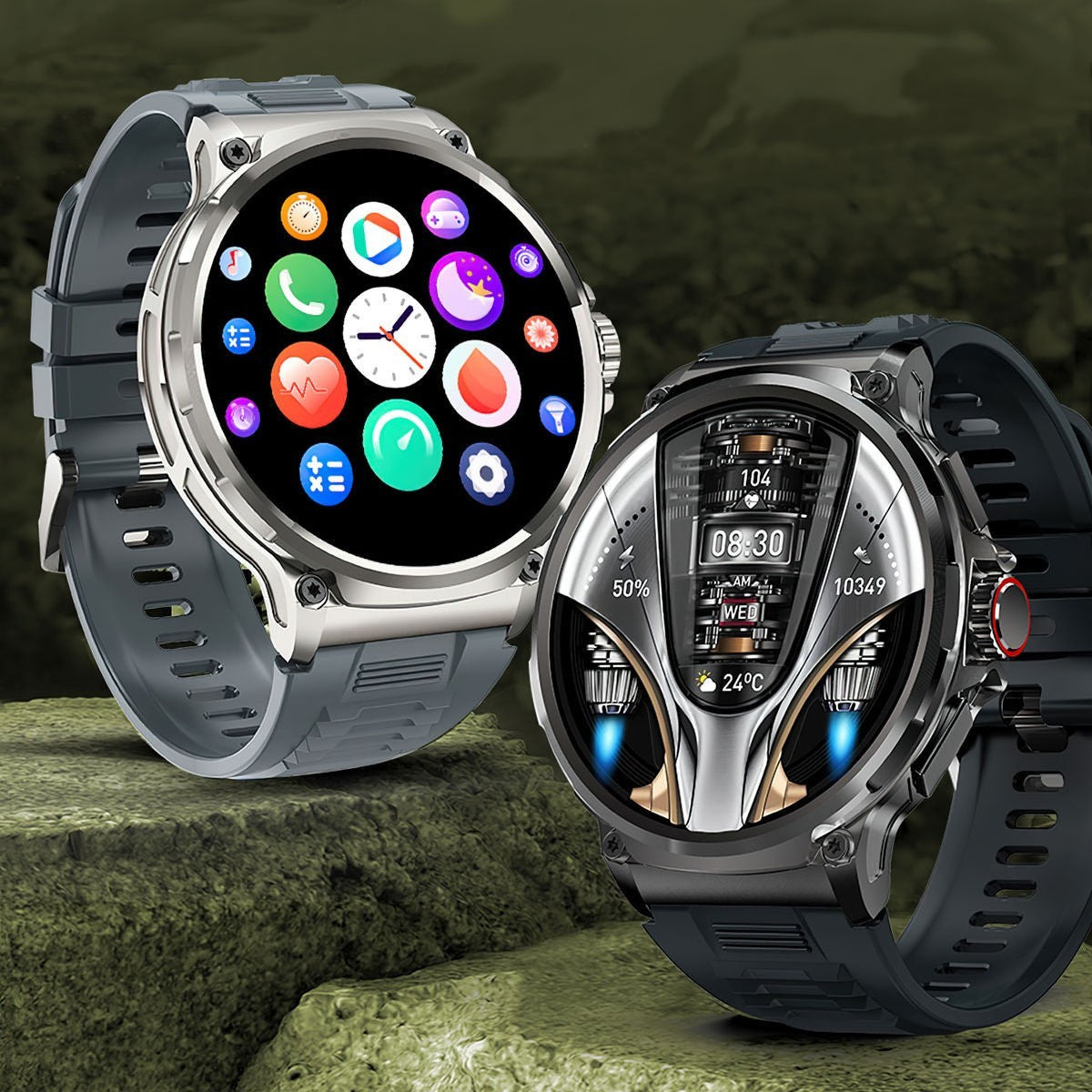 OREXON SMARTWATCH®: Robuste Männer-Smartwatch mit 1,85" HD-Full-Touchscreen, Bluetooth-Anrufen, Herzfrequenz-, Blutdruck- und Blutsauerstoff-Tracking. Integrierte Aktivitäts- und Multisport-Tracker, Schlaf- und Atemüberwachung, Kalorienzähler, Push-Benachrichtigungen von WhatsApp, Instagram & Co. Bis zu 30 Tage Akkulaufzeit, IP68 wasserdicht, LED-Taschenlampe, Musiksteuerung und Sprachassistent – ideal für Alltag, Arbeit, Outdoor-Abenteuer und Gesundheit.