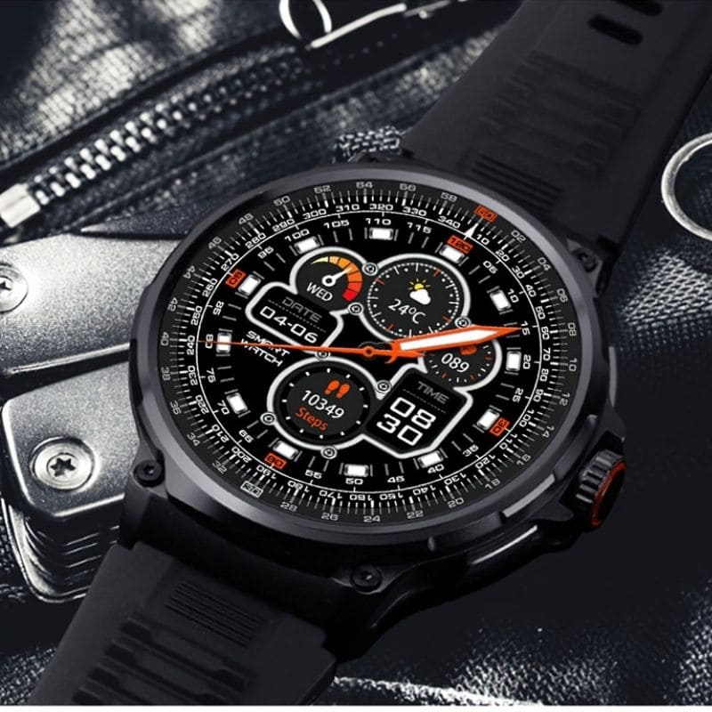 OREXON SMARTWATCH®: Robuste Männer-Smartwatch mit 1,85" HD-Full-Touchscreen, Bluetooth-Anrufen, Herzfrequenz-, Blutdruck- und Blutsauerstoff-Tracking. Integrierte Aktivitäts- und Multisport-Tracker, Schlaf- und Atemüberwachung, Kalorienzähler, Push-Benachrichtigungen von WhatsApp, Instagram & Co. Bis zu 30 Tage Akkulaufzeit, IP68 wasserdicht, LED-Taschenlampe, Musiksteuerung und Sprachassistent – ideal für Alltag, Arbeit, Outdoor-Abenteuer und Gesundheit.