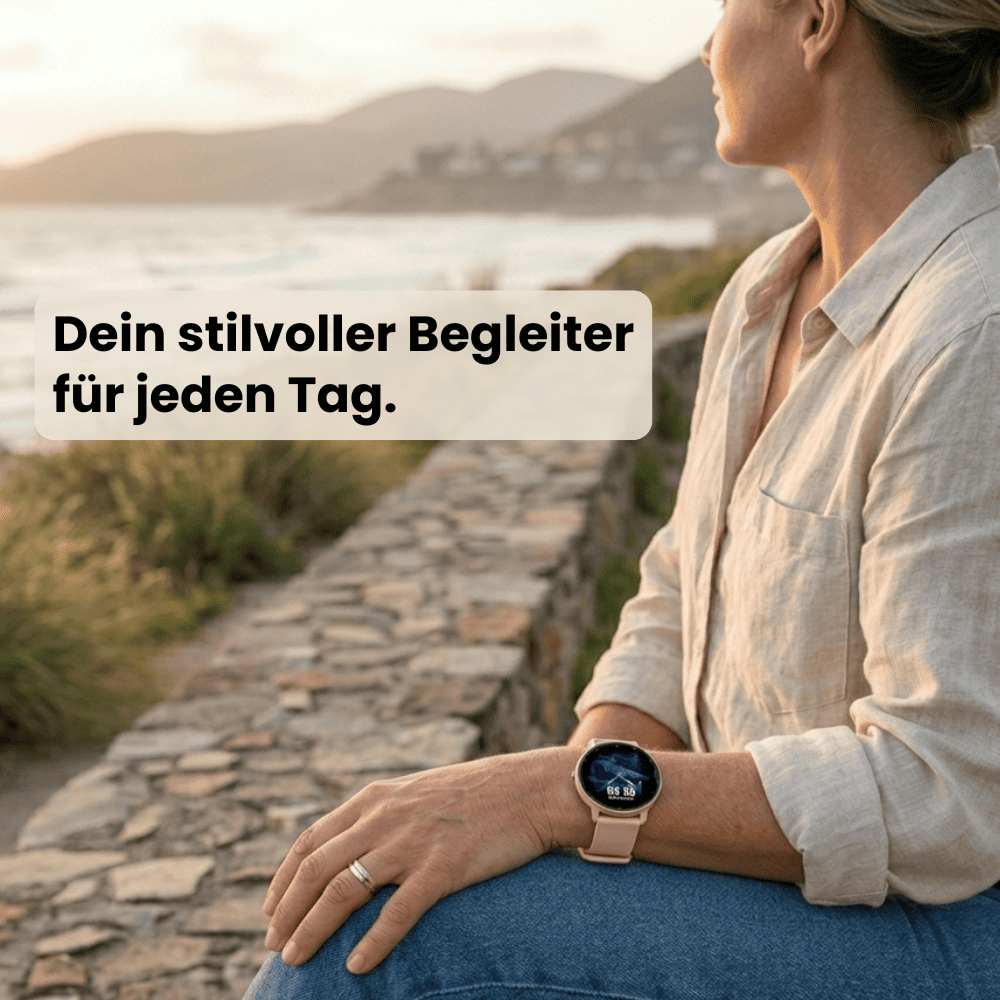 ONDORA – Fit Smartwatch für deinen Alltag
Bis zu 7 Tage Akkulaufzeit, Anrufe direkt über die Uhr, WhatsApp-Benachrichtigungen und smarte Gesundheitsfunktionen wie Schlafanalyse, Schrittzähler und Kalorienübersicht – alles, was du brauchst, an deinem Handgelenk.
Robust, alltagstauglich und geschützt vor Stößen, Staub und Wasser.