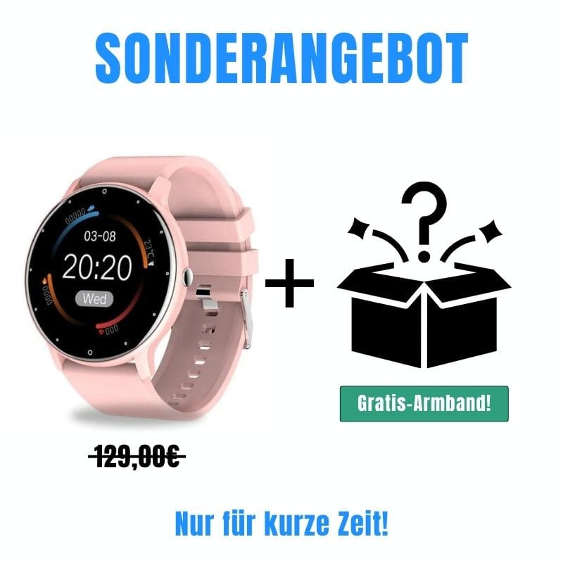 ONDORA – Fit Smartwatch für deinen Alltag
Bis zu 7 Tage Akkulaufzeit, Anrufe direkt über die Uhr, WhatsApp-Benachrichtigungen und smarte Gesundheitsfunktionen wie Schlafanalyse, Schrittzähler und Kalorienübersicht – alles, was du brauchst, an deinem Handgelenk.
Robust, alltagstauglich und geschützt vor Stößen, Staub und Wasser.