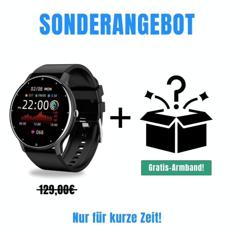 ONDORA – Fit Smartwatch für deinen Alltag
Bis zu 7 Tage Akkulaufzeit, Anrufe direkt über die Uhr, WhatsApp-Benachrichtigungen und smarte Gesundheitsfunktionen wie Schlafanalyse, Schrittzähler und Kalorienübersicht – alles, was du brauchst, an deinem Handgelenk.
Robust, alltagstauglich und geschützt vor Stößen, Staub und Wasser.