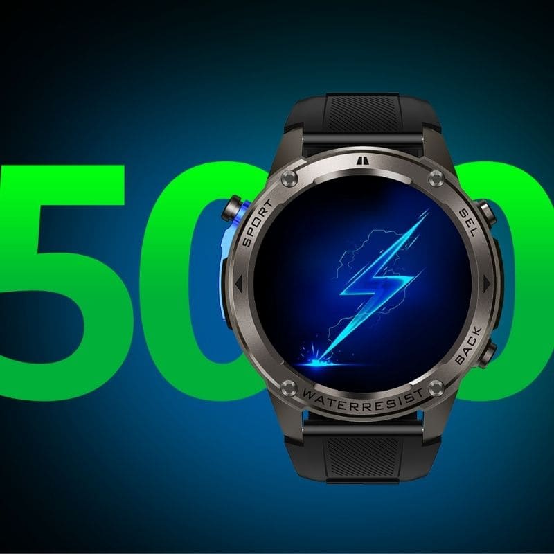 STONE – GPS SMARTWATCH®: Robuste High-End-Smartwatch mit 1,43" HD-Display, integrierter GPS-Funktion, Anruffunktion und Benachrichtigungen von WhatsApp, Instagram & Facebook. Bis zu 21 Tage Akkulaufzeit, Weltuhr, Wetteranzeige, SOS-Notruftaste, Kompass und Zyklus-Tracking – ideal für Alltag, Arbeit, Abenteuer und Gesundheit.