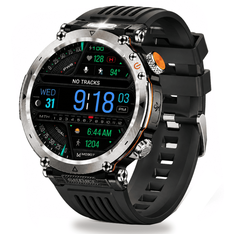Stone Smartwatch® – extrem robuste Smartwatch mit Anruffunktion, WhatsApp-Benachrichtigungen, bis zu 21 Tagen Akkulaufzeit, Instagram- und Facebook-Benachrichtigungen, SOS-Notruftaste und integriertem Kompass.