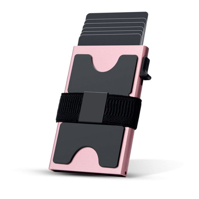 Watchbutton® Core Wallet mit One-Click Kartenzugriff, RFID-Schutz, sicherem Bargeldband und Platz für bis zu 15 Karten