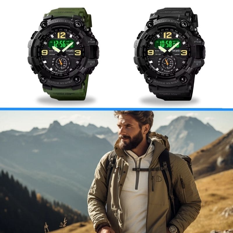 Robuste D-Shock Uhr bei Watchbutton mit stoßfestem Edelstahlgehäuse und kratzfestem Acrylglas für maximale Stabilität im Alltag