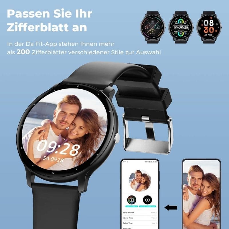 ONDORA – Fit Smartwatch für deinen Alltag
Bis zu 7 Tage Akkulaufzeit, Anrufe direkt über die Uhr, WhatsApp-Benachrichtigungen und smarte Gesundheitsfunktionen wie Schlafanalyse, Schrittzähler und Kalorienübersicht – alles, was du brauchst, an deinem Handgelenk.
Robust, alltagstauglich und geschützt vor Stößen, Staub und Wasser.