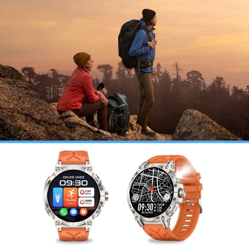 STONE – GPS SMARTWATCH®:
Extrem robuste Smartwatch mit großem 1,85" Display, integrierter GPS-Funktion, Anruffunktion sowie Benachrichtigungen von WhatsApp, Instagram und Facebook.
Mit bis zu 30 Tagen Akkulaufzeit, Weltuhr mit Wetteranzeige, SOS-Notruftaste, Kompass und Zyklus-Tracking – perfekt für Alltag, Abenteuer und Gesundheit.