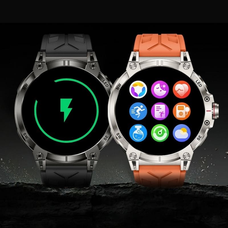 STONE – GPS SMARTWATCH®:
Extrem robuste Smartwatch mit großem 1,85" Display, integrierter GPS-Funktion, Anruffunktion sowie Benachrichtigungen von WhatsApp, Instagram und Facebook.
Mit bis zu 30 Tagen Akkulaufzeit, Weltuhr mit Wetteranzeige, SOS-Notruftaste, Kompass und Zyklus-Tracking – perfekt für Alltag, Abenteuer und Gesundheit.