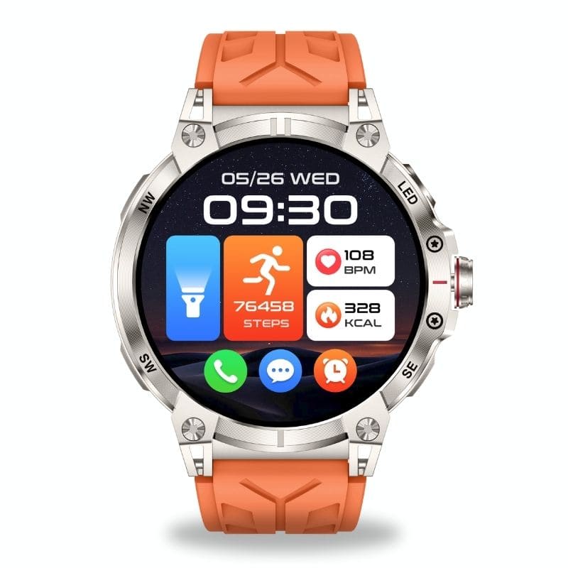 STONE – GPS SMARTWATCH®:
Extrem robuste Smartwatch mit großem 1,85" Display, integrierter GPS-Funktion, Anruffunktion sowie Benachrichtigungen von WhatsApp, Instagram und Facebook.
Mit bis zu 30 Tagen Akkulaufzeit, Weltuhr mit Wetteranzeige, SOS-Notruftaste, Kompass und Zyklus-Tracking – perfekt für Alltag, Abenteuer und Gesundheit.