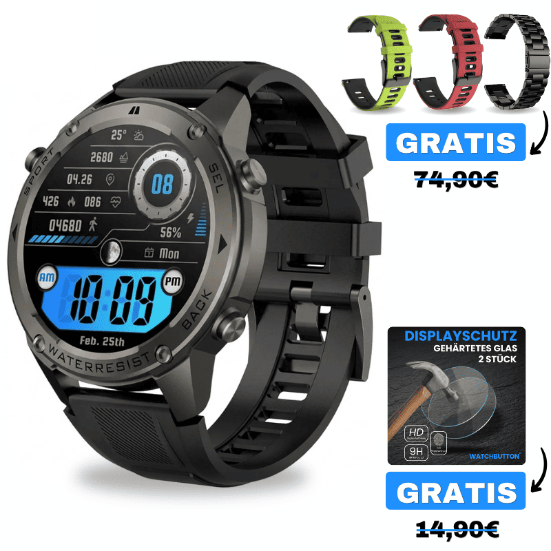 Stone GPS + GRATIS Zubehör
2 Armbänder + Displayschutz GRATIS dazu von Watchbutton