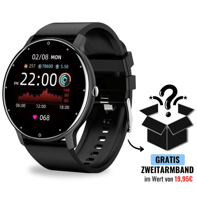 ONDORA – Fit Smartwatch für deinen Alltag
Bis zu 7 Tage Akkulaufzeit, Anrufe direkt über die Uhr, WhatsApp-Benachrichtigungen und smarte Gesundheitsfunktionen wie Schlafanalyse, Schrittzähler und Kalorienübersicht – alles, was du brauchst, an deinem Handgelenk.
Robust, alltagstauglich und geschützt vor Stößen, Staub und Wasser.