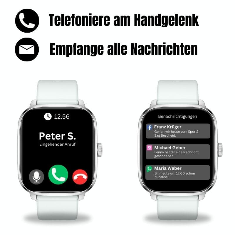 Die Hyper Smartwatch – dein smarter Fitness-Begleiter für den Alltag.
Mit Schrittzähler, Kalorien- und Herzfrequenz-Tracking, langer Akkulaufzeit und über 100 Sportmodi bleibst du aktiv und organisiert – jeden Tag!