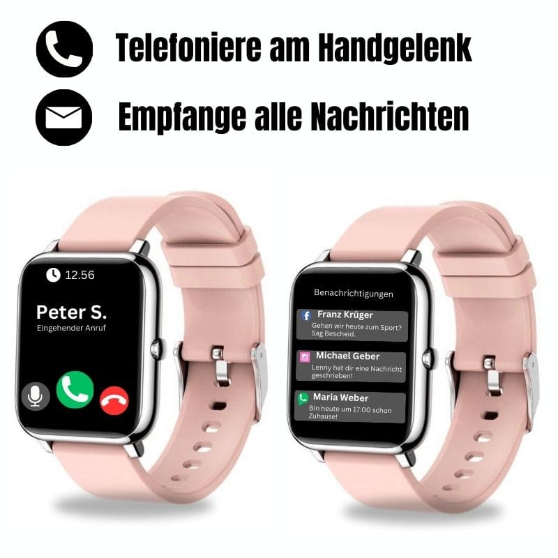 Die Hyper Smartwatch – dein smarter Fitness-Begleiter für den Alltag.
Mit Schrittzähler, Kalorien- und Herzfrequenz-Tracking, langer Akkulaufzeit und über 100 Sportmodi bleibst du aktiv und organisiert – jeden Tag!