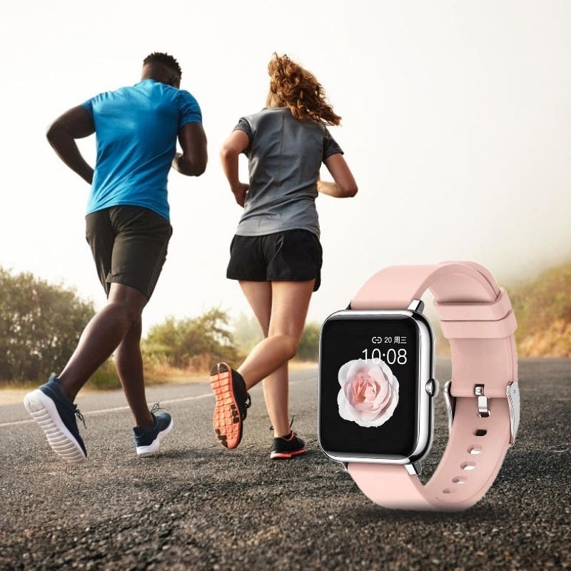 Umfassende Gesundheits- und Fitnessfunktionen der Watchbutton Smartwatches – Schlaftracking, Kalorienverbrauch, Schritte und mehr.