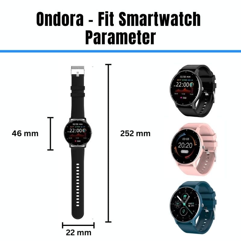 ONDORA – Fit Smartwatch für deinen Alltag
Bis zu 7 Tage Akkulaufzeit, Anrufe direkt über die Uhr, WhatsApp-Benachrichtigungen und smarte Gesundheitsfunktionen wie Schlafanalyse, Schrittzähler und Kalorienübersicht – alles, was du brauchst, an deinem Handgelenk.
Robust, alltagstauglich und geschützt vor Stößen, Staub und Wasser.