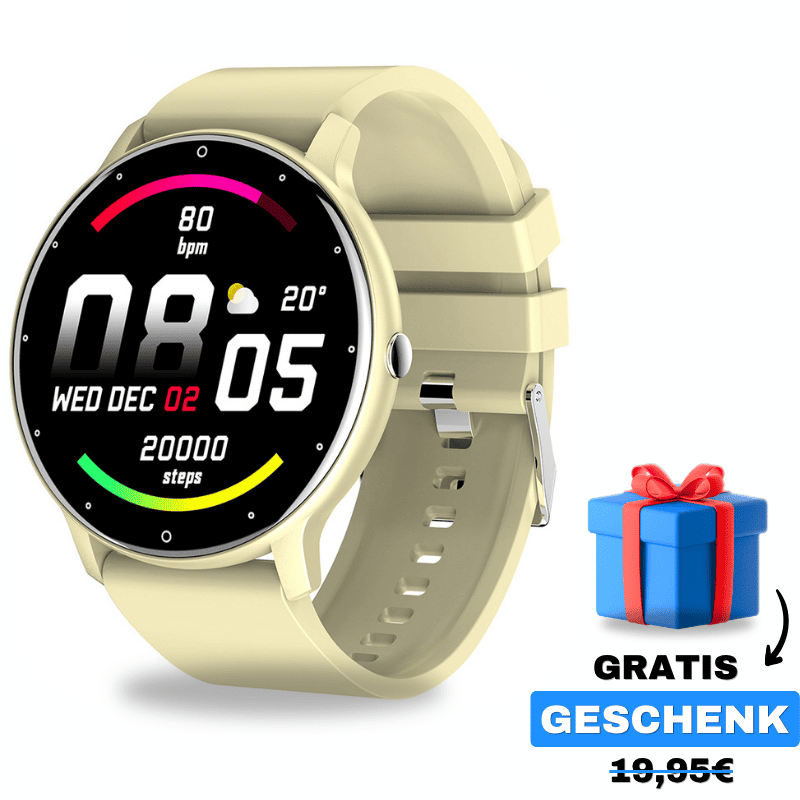 ONDORA – Fit Smartwatch für deinen Alltag
Bis zu 10 Tage Akkulaufzeit, Anrufe direkt über die Uhr, WhatsApp-Benachrichtigungen und smarte Gesundheitsfunktionen wie Schlafanalyse, Schrittzähler und Kalorienübersicht – alles, was du brauchst, an deinem Handgelenk.
Robust, alltagstauglich und geschützt vor Stößen, Staub und Wasser.