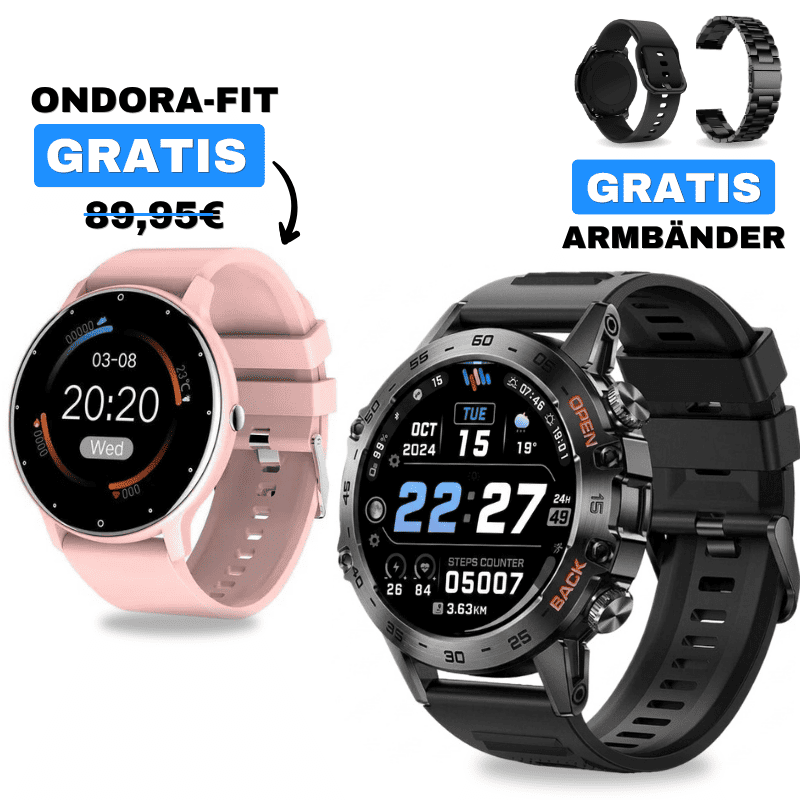 HYPER PRO + ONDORA-FIT

🎁 DAMEN-SMARTWATCH GRATIS

2 Smartwatches im Vorteilspaket

✓ Hyper PRO
✓ Ondora-FIT GRATIS
✓ Edelstahlarmband GRATIS
✓ Überraschungsgeschenk GRATIS

Jetzt Sparpaket sichern →