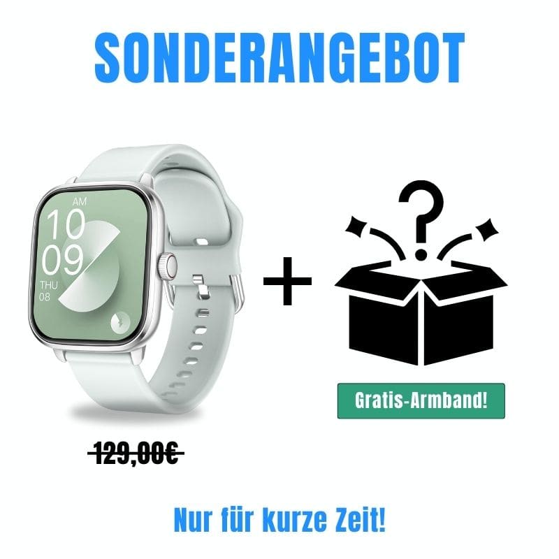 Die Hyper Smartwatch – dein smarter Fitness-Begleiter für den Alltag.
Mit Schrittzähler, Kalorien- und Herzfrequenz-Tracking, langer Akkulaufzeit und über 100 Sportmodi bleibst du aktiv und organisiert – jeden Tag!