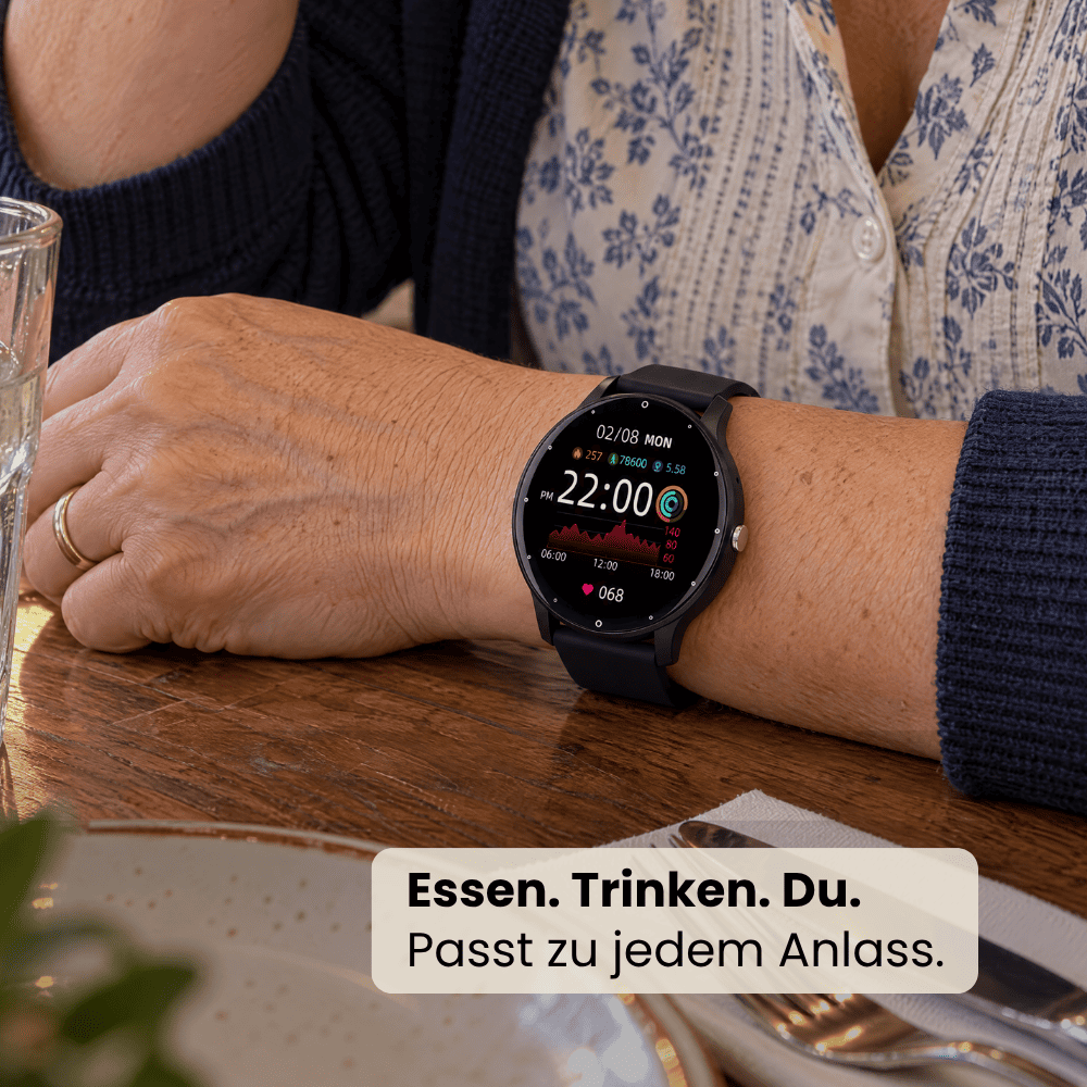 ONDORA – Fit Smartwatch für deinen Alltag
Bis zu 10 Tage Akkulaufzeit, Anrufe direkt über die Uhr, WhatsApp-Benachrichtigungen und smarte Gesundheitsfunktionen wie Schlafanalyse, Schrittzähler und Kalorienübersicht – alles, was du brauchst, an deinem Handgelenk.
Robust, alltagstauglich und geschützt vor Stößen, Staub und Wasser.