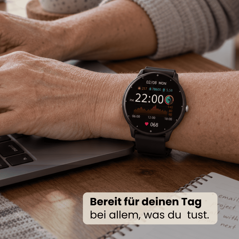 ONDORA – Fit Smartwatch für deinen Alltag
Bis zu 7 Tage Akkulaufzeit, Anrufe direkt über die Uhr, WhatsApp-Benachrichtigungen und smarte Gesundheitsfunktionen wie Schlafanalyse, Schrittzähler und Kalorienübersicht – alles, was du brauchst, an deinem Handgelenk.
Robust, alltagstauglich und geschützt vor Stößen, Staub und Wasser.