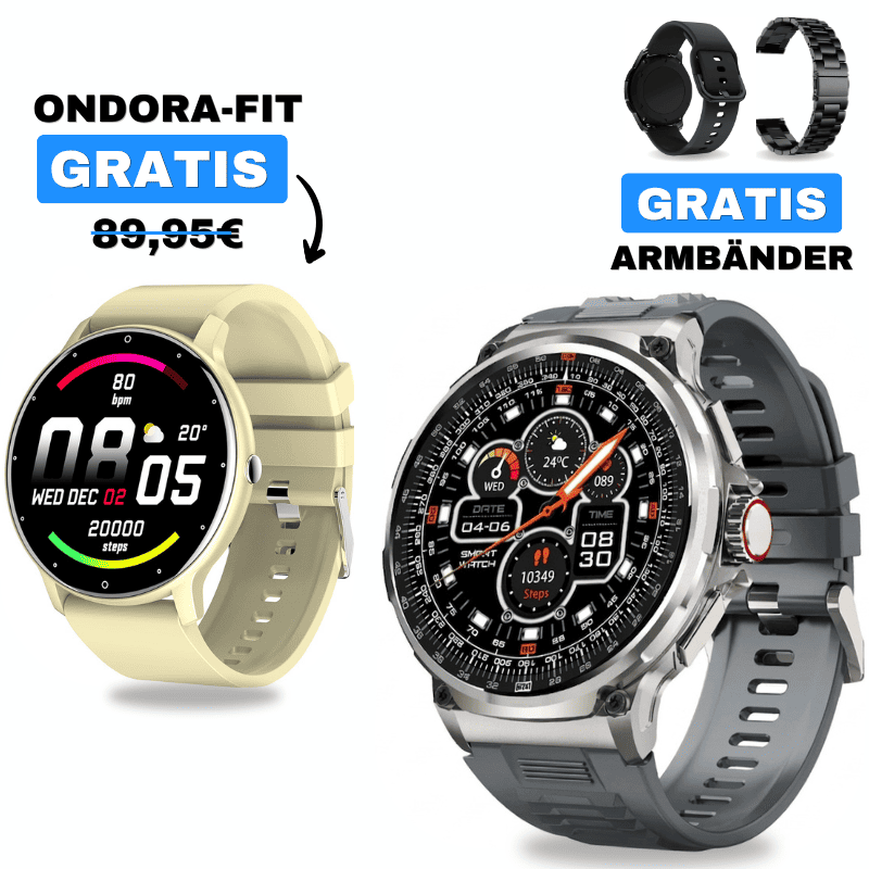 OREXON + ONDORA-FIT

🎁 DAMEN-SMARTWATCH GRATIS

2 Smartwatches im Vorteilspaket

✓ OREXON
✓ Ondora-FIT GRATIS
✓ Edelstahlarmband GRATIS
✓ Überraschungsgeschenk GRATIS

Jetzt Sparpaket sichern →