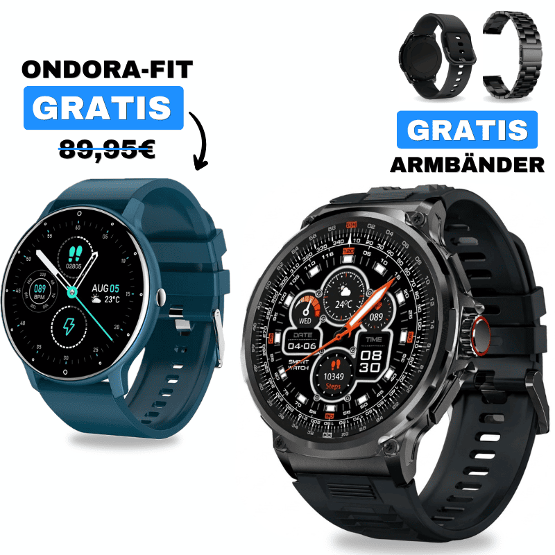 OREXON + ONDORA-FIT

🎁 DAMEN-SMARTWATCH GRATIS

2 Smartwatches im Vorteilspaket

✓ OREXON
✓ Ondora-FIT GRATIS
✓ Edelstahlarmband GRATIS
✓ Überraschungsgeschenk GRATIS

Jetzt Sparpaket sichern →
