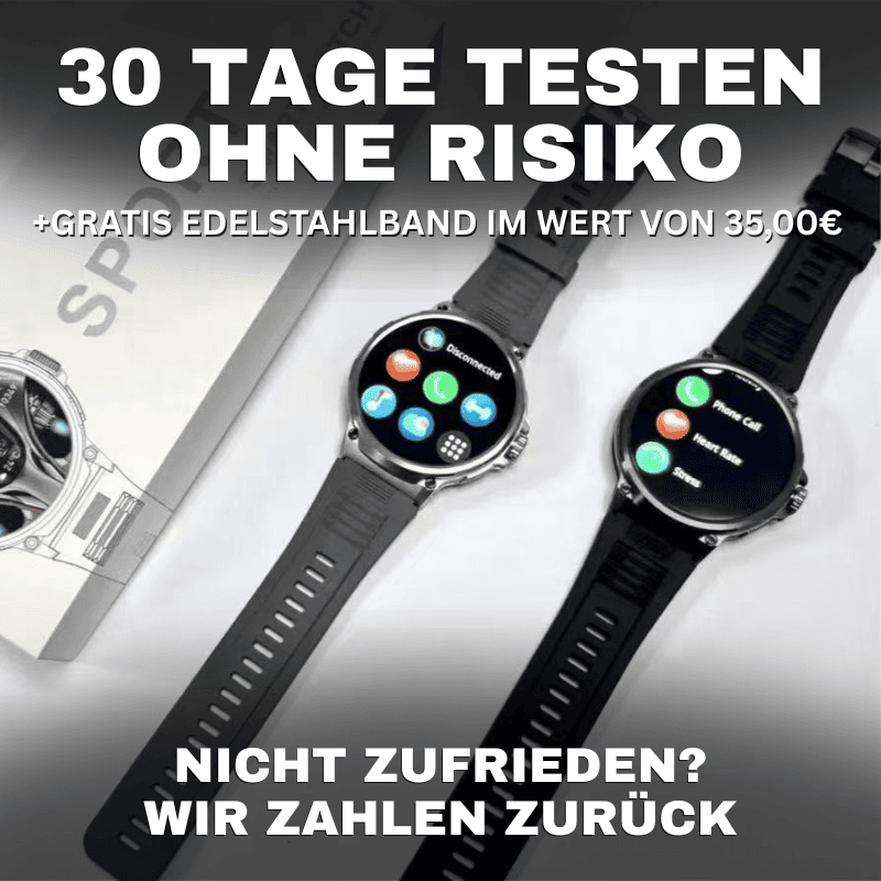 OREXON SMARTWATCH®: Robuste Männer-Smartwatch mit 1,85" HD-Full-Touchscreen, Bluetooth-Anrufen, Herzfrequenz-, Blutdruck- und Blutsauerstoff-Tracking. Integrierte Aktivitäts- und Multisport-Tracker, Schlaf- und Atemüberwachung, Kalorienzähler, Push-Benachrichtigungen von WhatsApp, Instagram & Co. Bis zu 30 Tage Akkulaufzeit, IP68 wasserdicht, LED-Taschenlampe, Musiksteuerung und Sprachassistent – ideal für Alltag, Arbeit, Outdoor-Abenteuer und Gesundheit.