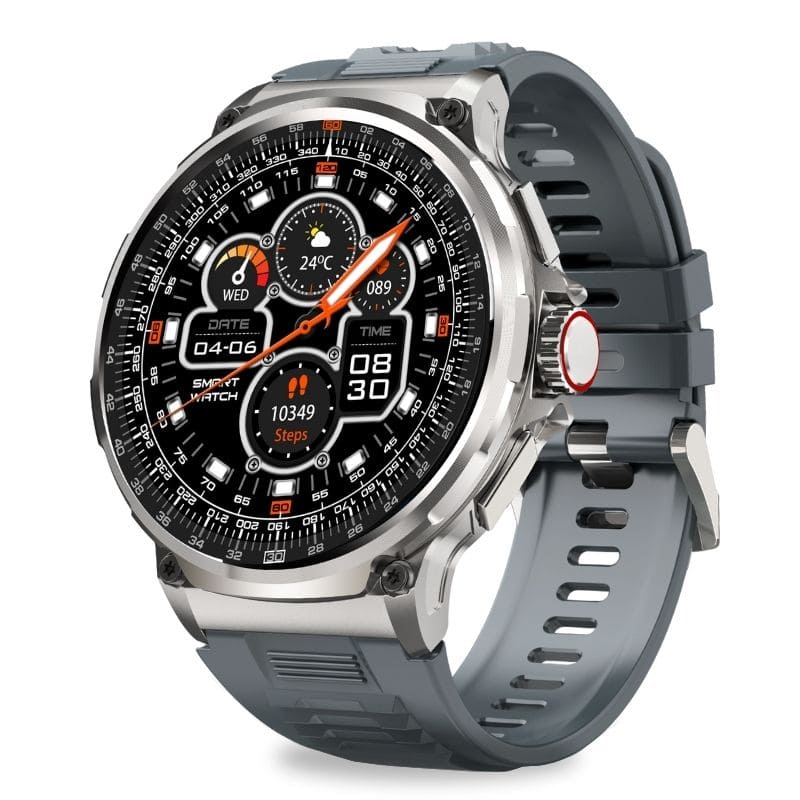 OREXON SMARTWATCH®: Robuste Männer-Smartwatch mit 1,85" HD-Full-Touchscreen, Bluetooth-Anrufen, Herzfrequenz-, Blutdruck- und Blutsauerstoff-Tracking. Integrierte Aktivitäts- und Multisport-Tracker, Schlaf- und Atemüberwachung, Kalorienzähler, Push-Benachrichtigungen von WhatsApp, Instagram & Co. Bis zu 30 Tage Akkulaufzeit, IP68 wasserdicht, LED-Taschenlampe, Musiksteuerung und Sprachassistent – ideal für Alltag, Arbeit, Outdoor-Abenteuer und Gesundheit.