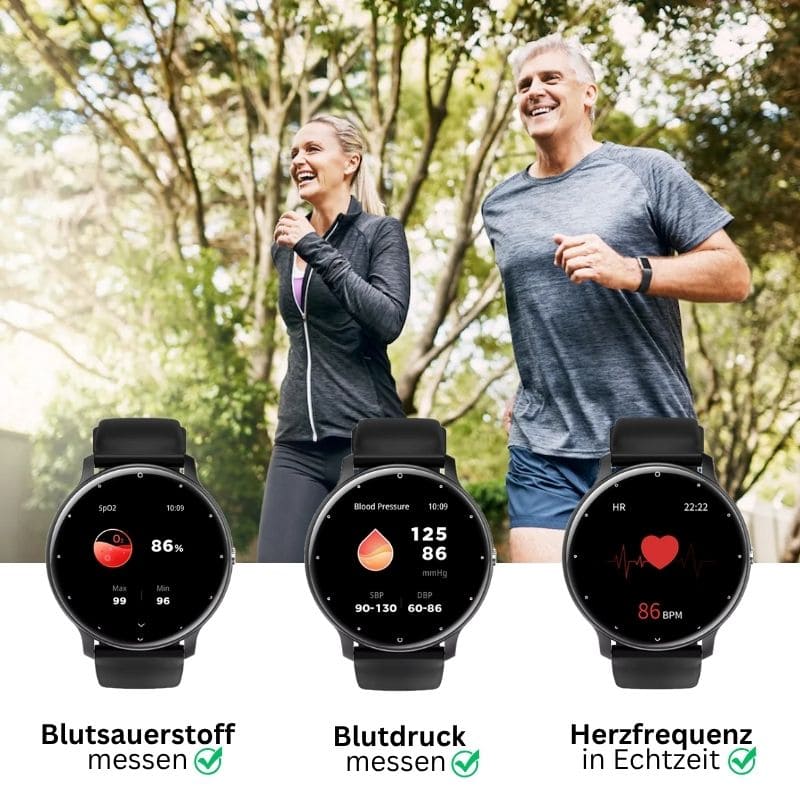 ONDORA – Fit Smartwatch für deinen Alltag
Bis zu 7 Tage Akkulaufzeit, Anrufe direkt über die Uhr, WhatsApp-Benachrichtigungen und smarte Gesundheitsfunktionen wie Schlafanalyse, Schrittzähler und Kalorienübersicht – alles, was du brauchst, an deinem Handgelenk.
Robust, alltagstauglich und geschützt vor Stößen, Staub und Wasser.