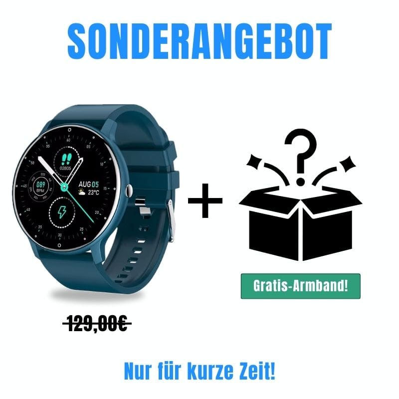 ONDORA – Fit Smartwatch für deinen Alltag
Bis zu 7 Tage Akkulaufzeit, Anrufe direkt über die Uhr, WhatsApp-Benachrichtigungen und smarte Gesundheitsfunktionen wie Schlafanalyse, Schrittzähler und Kalorienübersicht – alles, was du brauchst, an deinem Handgelenk.
Robust, alltagstauglich und geschützt vor Stößen, Staub und Wasser.