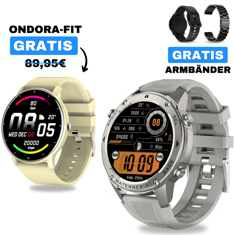 STONE GPS + ONDORA-FIT

🎁 DAMEN-SMARTWATCH GRATIS

2 Smartwatches im Vorteilspaket

✓ STONE GPS
✓ Ondora-FIT GRATIS
✓ Edelstahlarmband GRATIS
✓ Überraschungsgeschenk GRATIS

Jetzt Sparpaket sichern →