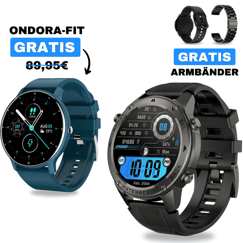 STONE GPS + ONDORA-FIT

🎁 DAMEN-SMARTWATCH GRATIS

2 Smartwatches im Vorteilspaket

✓ STONE GPS
✓ Ondora-FIT GRATIS
✓ Edelstahlarmband GRATIS
✓ Überraschungsgeschenk GRATIS

Jetzt Sparpaket sichern →