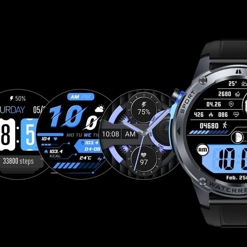 STONE – GPS SMARTWATCH®: Robuste High-End-Smartwatch mit 1,43" HD-Display, integrierter GPS-Funktion, Anruffunktion und Benachrichtigungen von WhatsApp, Instagram & Facebook. Bis zu 21 Tage Akkulaufzeit, Weltuhr, Wetteranzeige, SOS-Notruftaste, Kompass und Zyklus-Tracking – ideal für Alltag, Arbeit, Abenteuer und Gesundheit.