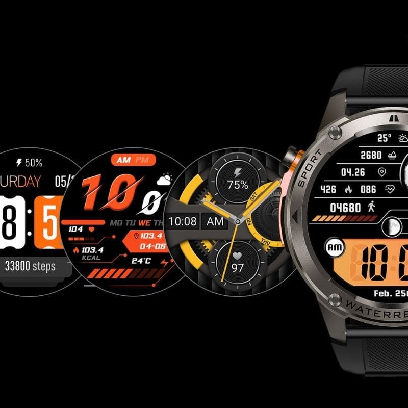STONE – GPS SMARTWATCH®: Robuste High-End-Smartwatch mit 1,43" HD-Display, integrierter GPS-Funktion, Anruffunktion und Benachrichtigungen von WhatsApp, Instagram & Facebook. Bis zu 21 Tage Akkulaufzeit, Weltuhr, Wetteranzeige, SOS-Notruftaste, Kompass und Zyklus-Tracking – ideal für Alltag, Arbeit, Abenteuer und Gesundheit.