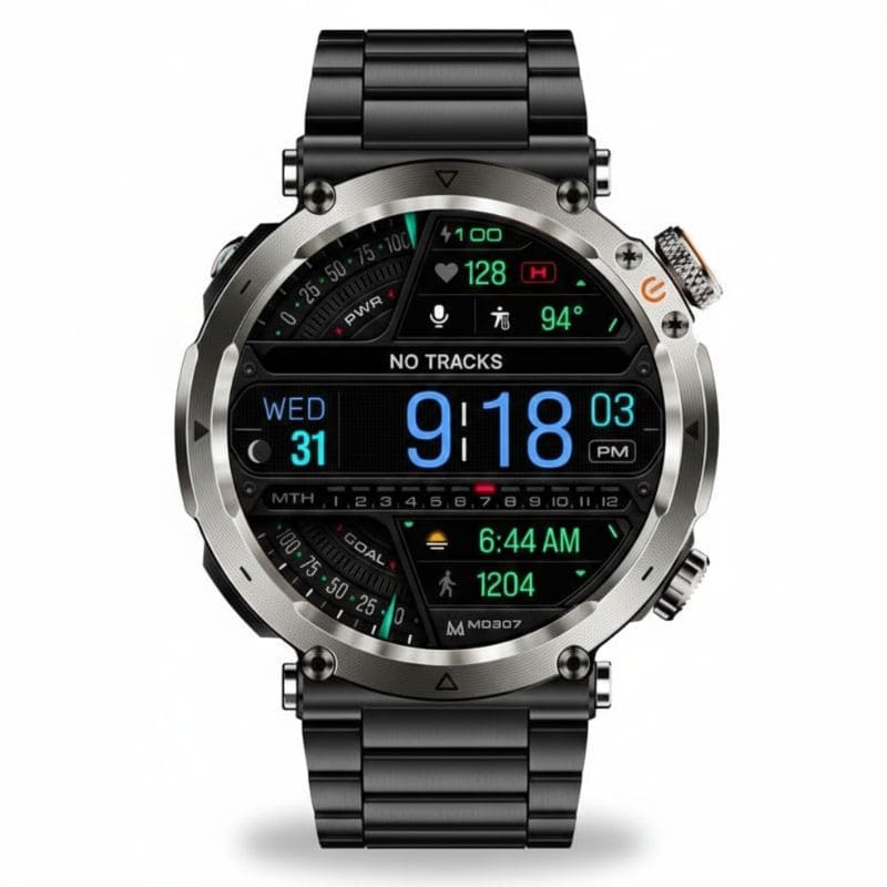 Stone Smartwatch® – extrem robuste Smartwatch mit Anruffunktion, WhatsApp-Benachrichtigungen, bis zu 21 Tagen Akkulaufzeit, Instagram- und Facebook-Benachrichtigungen, SOS-Notruftaste und integriertem Kompass.