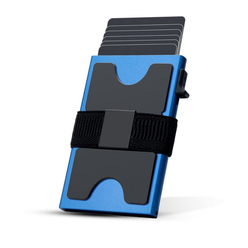 Watchbutton® Core Wallet mit One-Click Kartenzugriff, RFID-Schutz, sicherem Bargeldband und Platz für bis zu 15 Karten