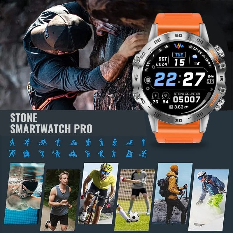 Hyper Smartwatch Pro® – robuste Smartwatch mit Anruffunktion, WhatsApp-Benachrichtigungen und 14 Tagen Akkulaufzeit.