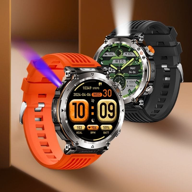Stone Smartwatch® – extrem robuste Smartwatch mit Anruffunktion, WhatsApp-Benachrichtigungen, bis zu 21 Tagen Akkulaufzeit, Instagram- und Facebook-Benachrichtigungen, SOS-Notruftaste und integriertem Kompass.