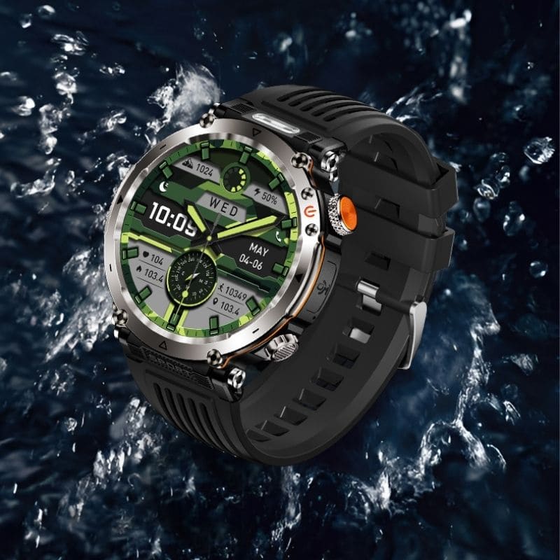 Stone Smartwatch® – extrem robuste Smartwatch mit Anruffunktion, WhatsApp-Benachrichtigungen, bis zu 21 Tagen Akkulaufzeit, Instagram- und Facebook-Benachrichtigungen, SOS-Notruftaste und integriertem Kompass.