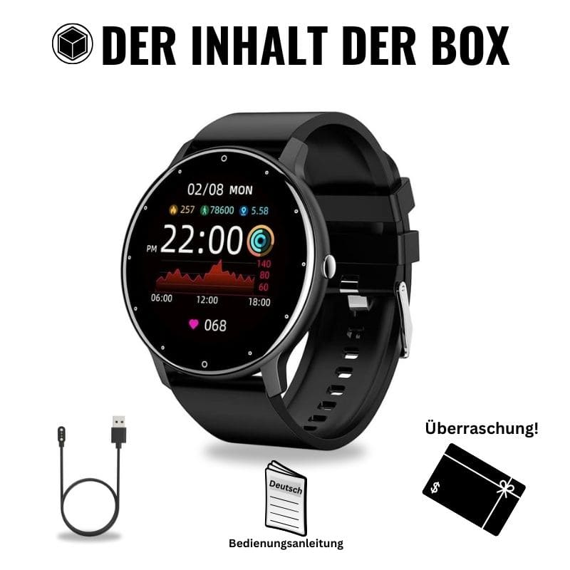 ONDORA – Fit Smartwatch für deinen Alltag
Bis zu 7 Tage Akkulaufzeit, Anrufe direkt über die Uhr, WhatsApp-Benachrichtigungen und smarte Gesundheitsfunktionen wie Schlafanalyse, Schrittzähler und Kalorienübersicht – alles, was du brauchst, an deinem Handgelenk.
Robust, alltagstauglich und geschützt vor Stößen, Staub und Wasser.