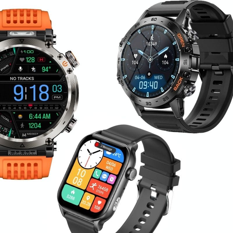Die Smartwatch-Kollektion von Watchbutton – sportlich-elegante, robuste Modelle für Alltag und Arbeit. Mit bis zu 14 Tagen Akkulaufzeit, vielseitigen Sportfunktionen, Gesundheits-Tracking und SOS-Notfallfunktion.