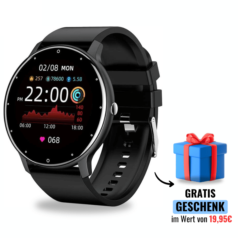 ONDORA – Fit Smartwatch für deinen Alltag
Bis zu 7 Tage Akkulaufzeit, Anrufe direkt über die Uhr, WhatsApp-Benachrichtigungen und smarte Gesundheitsfunktionen wie Schlafanalyse, Schrittzähler und Kalorienübersicht – alles, was du brauchst, an deinem Handgelenk.
Robust, alltagstauglich und geschützt vor Stößen, Staub und Wasser.