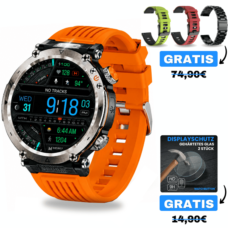 Stone + GRATIS Zubehör
2 Armbänder + Displayschutz GRATIS dazu von Watchbutton