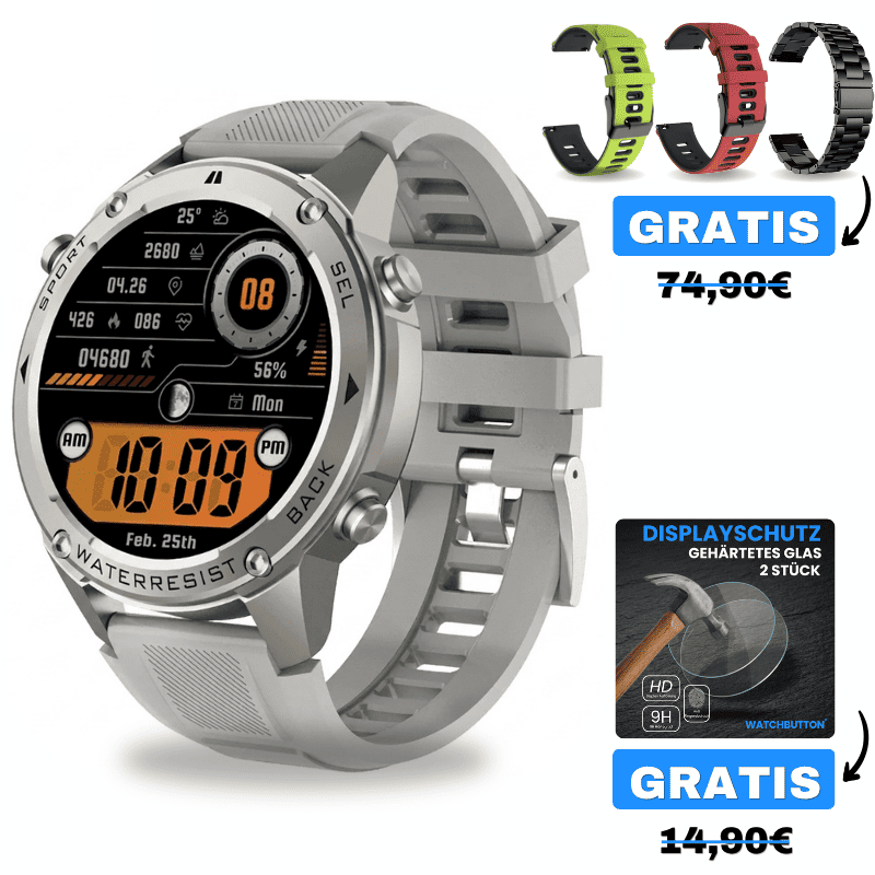 Stone GPS + GRATIS Zubehör
2 Armbänder + Displayschutz GRATIS dazu von Watchbutton